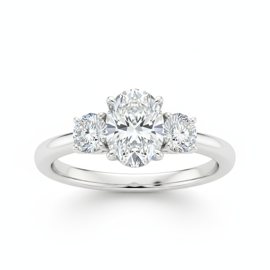The Liliana — 1.95ct Oval Three-Stone