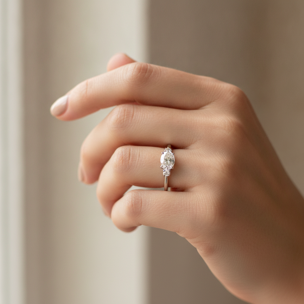 The Liliana — 1.95ct Oval Three-Stone